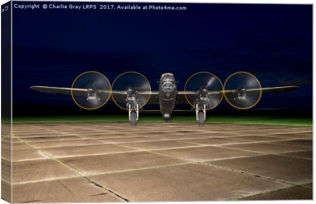 Lancaster Running Up Canvas Print by Charlie Gray LRPS