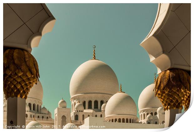 Sheikh Zayed Grand Mosque Print by Gavin Hill-John