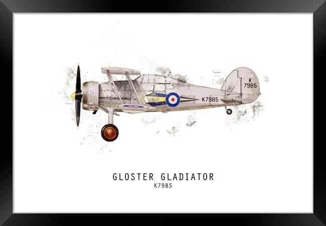 Gladiator Sketch - K7985 Framed Print by J Biggadike