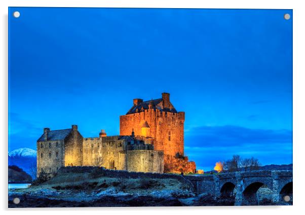 Eilean Donan Castle Scotland Acrylic by John Hall