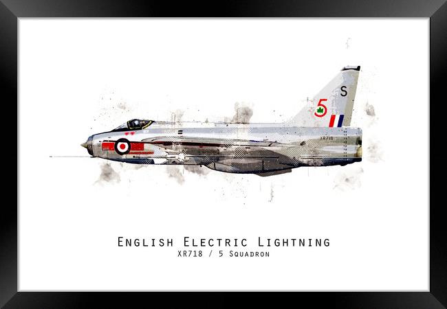 Lightning Sketch - XR718 Framed Print by J Biggadike