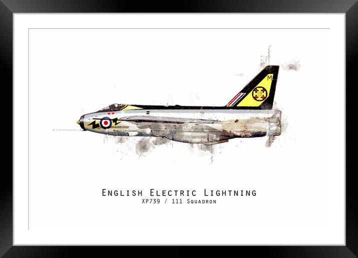 Lightning Sketch - XP739 Framed Mounted Print by J Biggadike