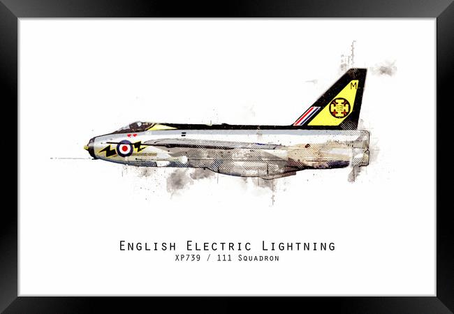 Lightning Sketch - XP739 Framed Print by J Biggadike