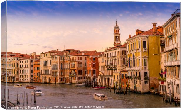 Grand Canal Canvas Print by Peter Farrington