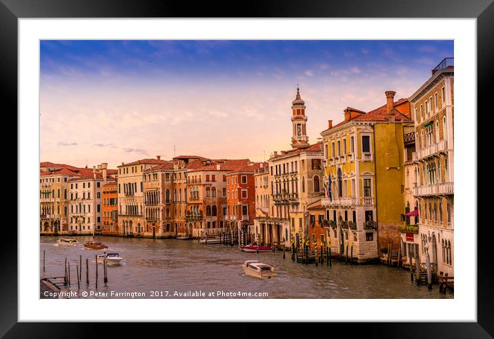 Grand Canal Framed Mounted Print by Peter Farrington