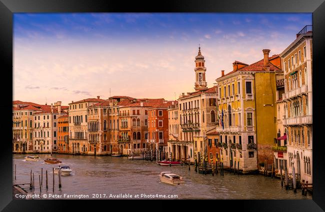 Grand Canal Framed Print by Peter Farrington