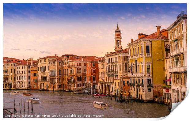 Grand Canal Print by Peter Farrington