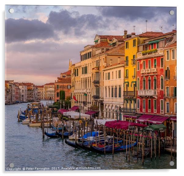 View From The Rialto Bridge Acrylic by Peter Farrington