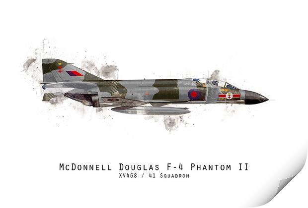 Phantom Sketch - XV468 Print by J Biggadike