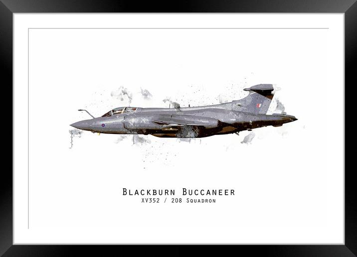 Buccaneer Sketch - XV352 Framed Mounted Print by J Biggadike