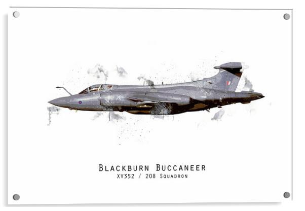 Buccaneer Sketch - XV352 Acrylic by J Biggadike