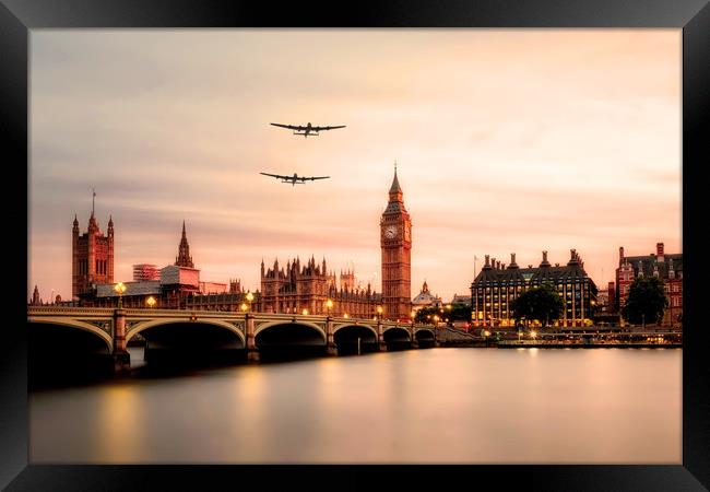 Lancasters Visit London Framed Print by J Biggadike