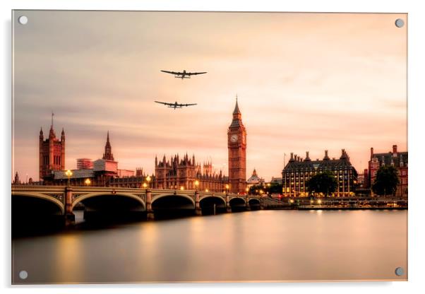 Lancasters Visit London Acrylic by J Biggadike