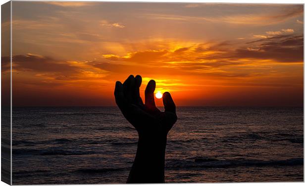 Sunrise over the Giant Hand Canvas Print by Ambir Tolang
