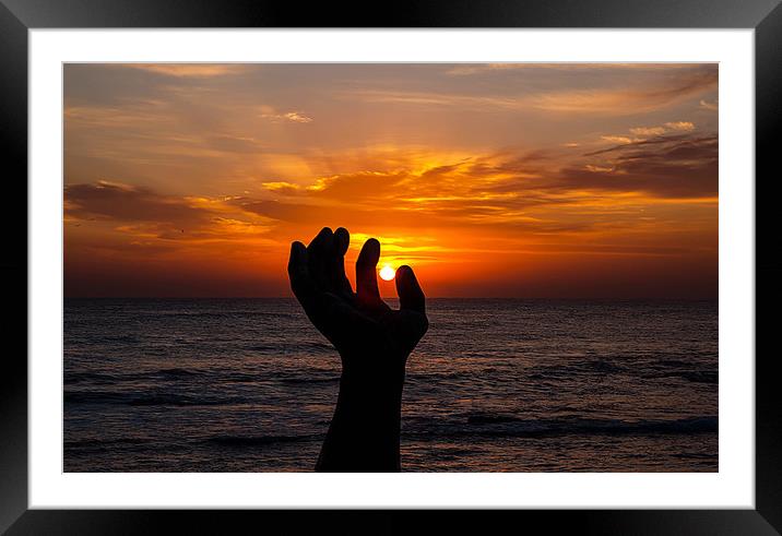 Sunrise over the Giant Hand Framed Mounted Print by Ambir Tolang