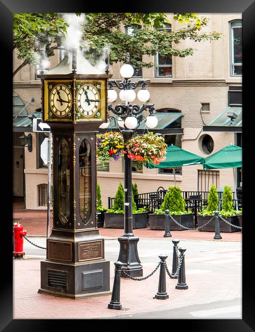 Gas Town steam clock Vancouver Framed Print by David Belcher
