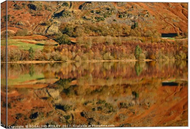 "Autumn Reflections at Thirlmere (1)" Canvas Print by ROS RIDLEY