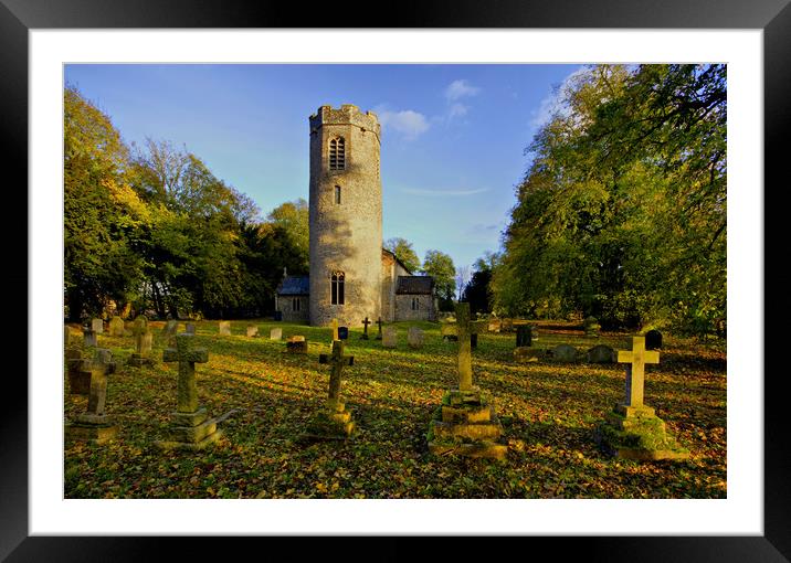 St Catherines Church Fritton Norfolk Framed Mounted Print by Darren Burroughs