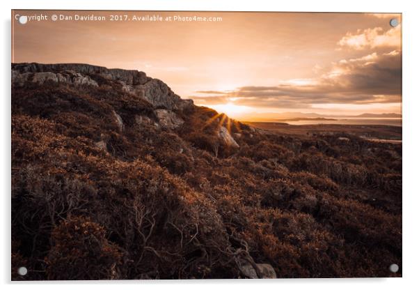 Sunrise on Anglesey Acrylic by Dan Davidson