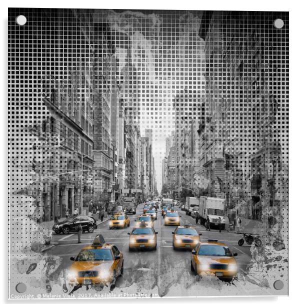 Graphic Art NEW YORK CITY 5th Avenue Traffic Acrylic by Melanie Viola