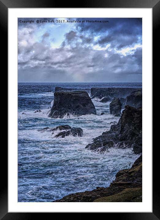 Stormy Day in Shetland Framed Mounted Print by Lynn Bolt