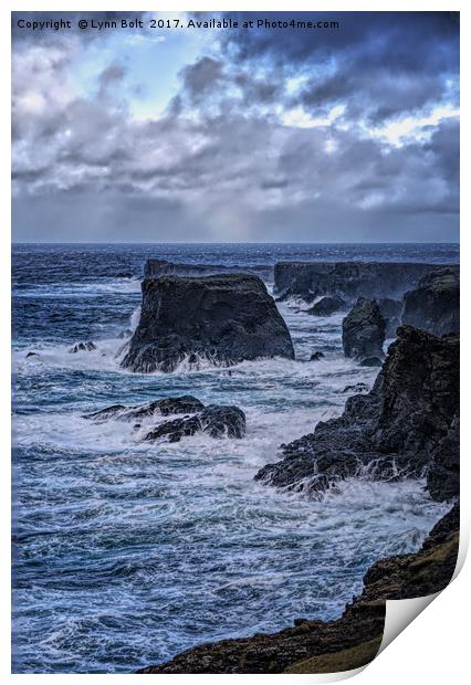Stormy Day in Shetland Print by Lynn Bolt