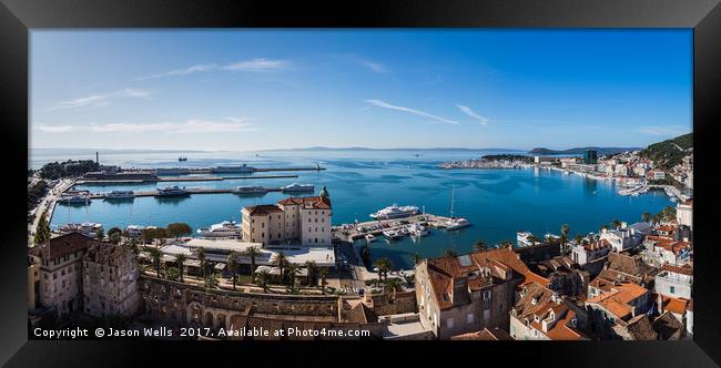 Panoramic views facing South of Split Framed Print by Jason Wells