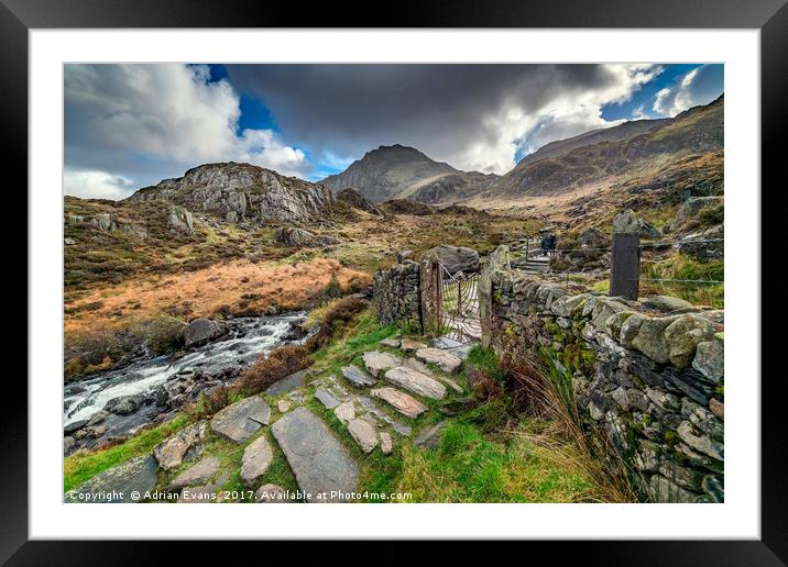 Gate to Snowdonia Framed Mounted Print by Adrian Evans