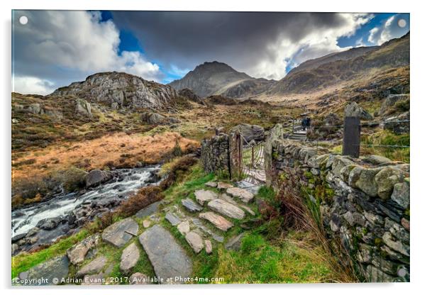 Gate to Snowdonia Acrylic by Adrian Evans