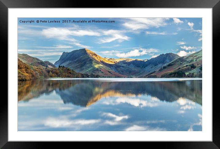 Fleetwith Pike Reflecting Framed Mounted Print by Pete Lawless