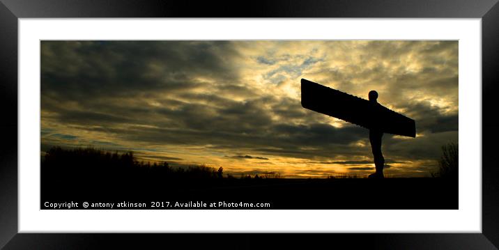 Angel of the North Framed Mounted Print by Antony Atkinson