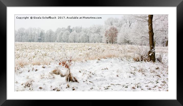Freezing Cold Framed Mounted Print by Gisela Scheffbuch