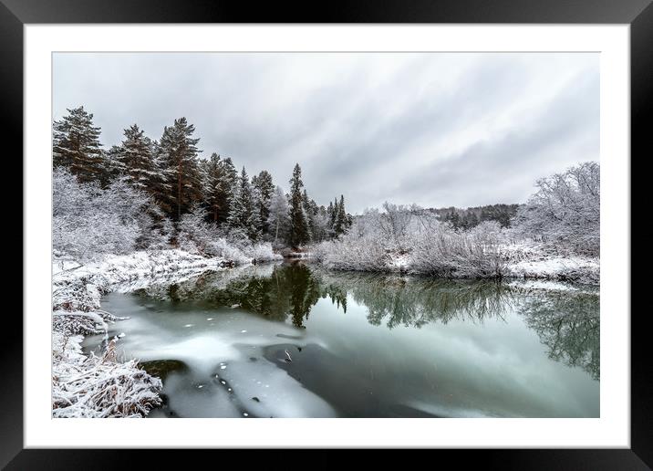 A cooling river  Framed Mounted Print by Dobrydnev Sergei