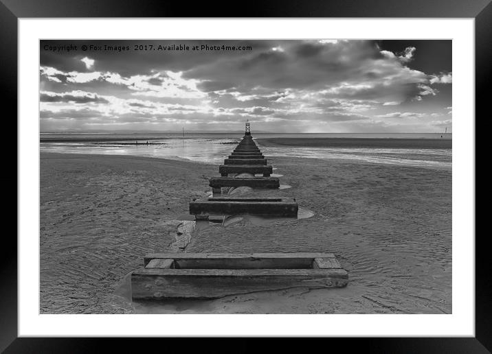 Crosby Beach Liverpool Framed Mounted Print by Derrick Fox Lomax