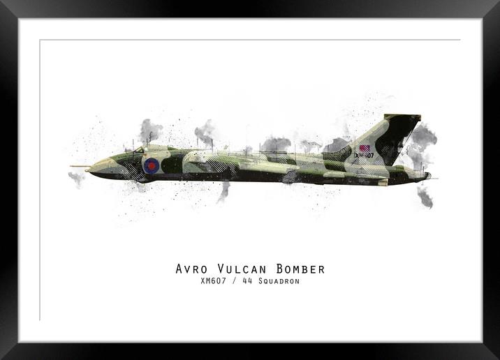 Vulcan Sketch - XM607 Framed Mounted Print by J Biggadike