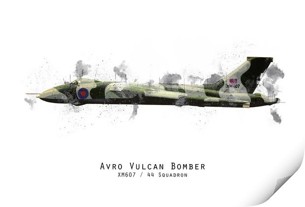 Vulcan Sketch - XM607 Print by J Biggadike