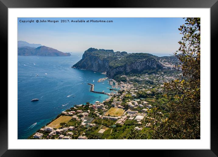 Marina Grande, Capri. Framed Mounted Print by John Morgan