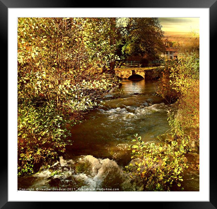 The Stream Framed Mounted Print by Heather Goodwin