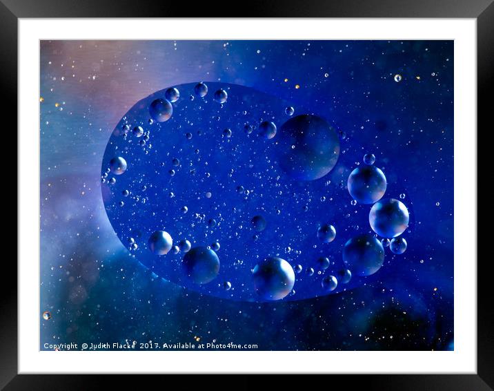 Worlds within worlds. Bubbles within bubbles.  Blu Framed Mounted Print by Judith Flacke
