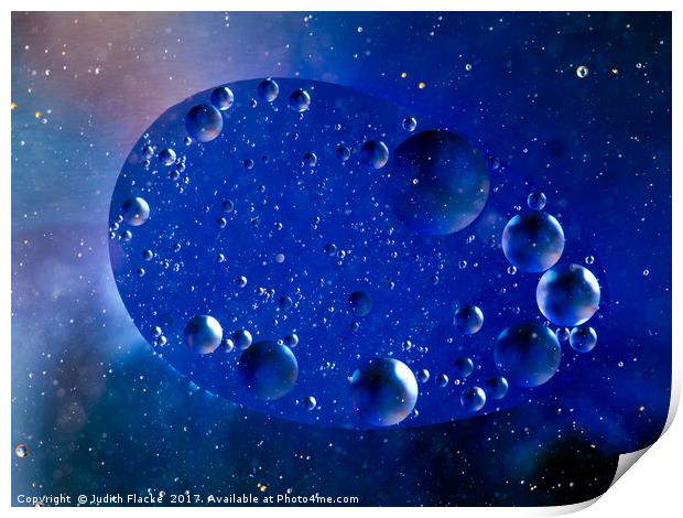 Worlds within worlds. Bubbles within bubbles.  Blu Print by Judith Flacke