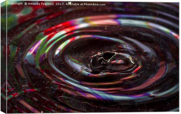 water drop ripples Canvas Print by Amanda Peglitsis