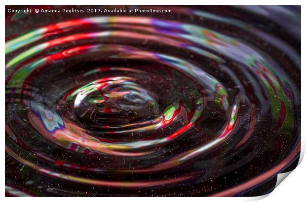 water drop ripples Print by Amanda Peglitsis