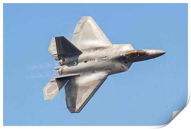 United States Air Force F-22 Raptor  Print by Darren Willmin