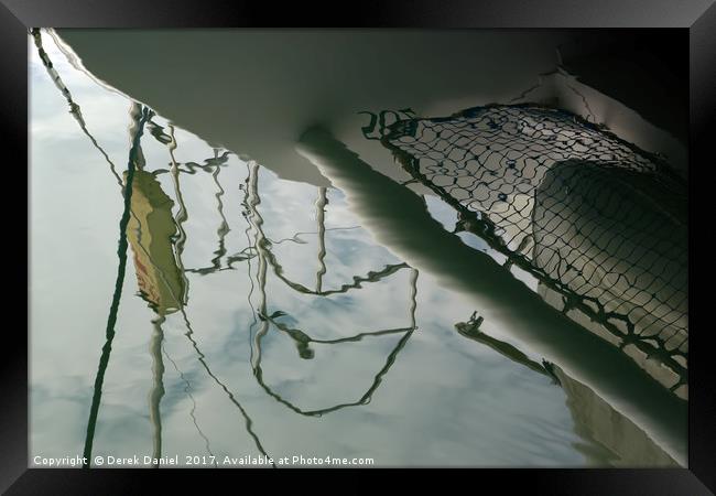 Mesmerizing Catamaran Reflection Framed Print by Derek Daniel