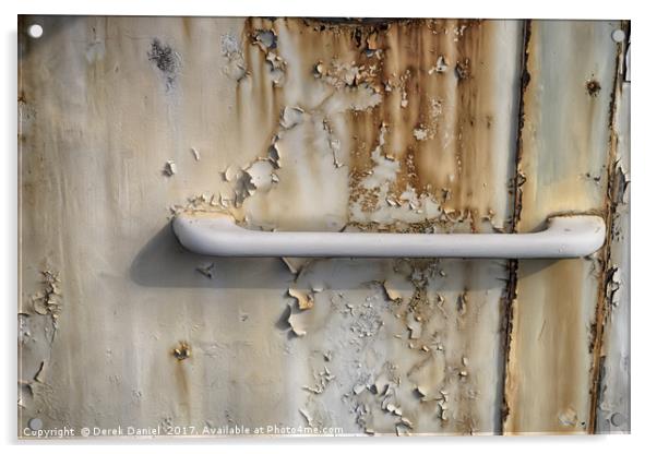Rusty Ship Door Handle Acrylic by Derek Daniel