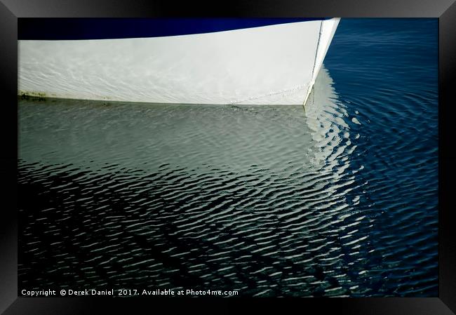 Boat Reflection Framed Print by Derek Daniel