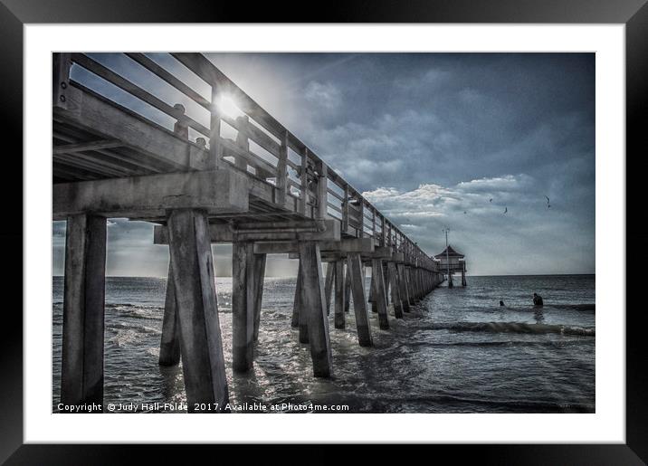 Sun and Fun in Naples Florida Framed Mounted Print by Judy Hall-Folde