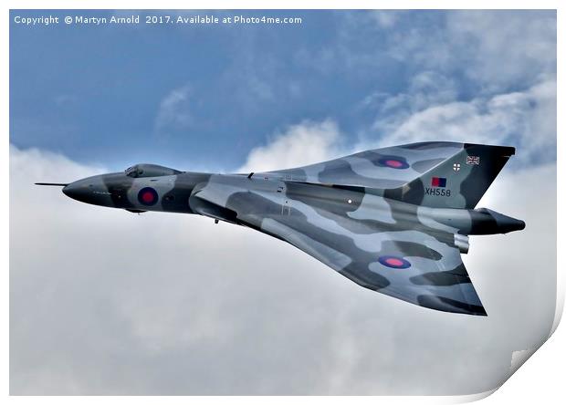 Avro Vulcan XH558 V Bomber Print by Martyn Arnold