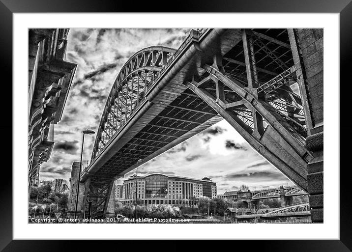 The Tyne Bridge Newcastle Framed Mounted Print by Antony Atkinson