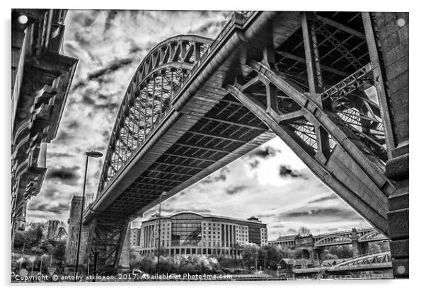 The Tyne Bridge Newcastle Acrylic by Antony Atkinson